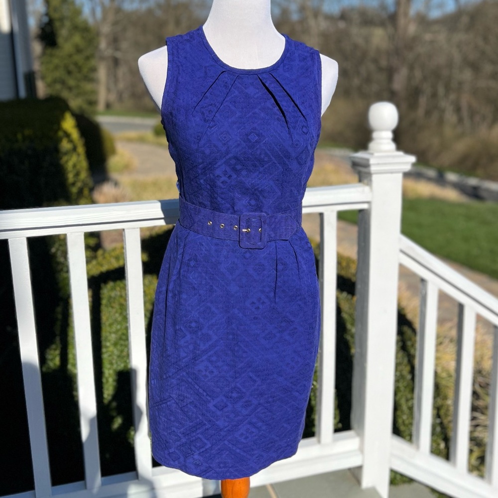 Trina Turk Royal Blue Belted Dress - Size 4